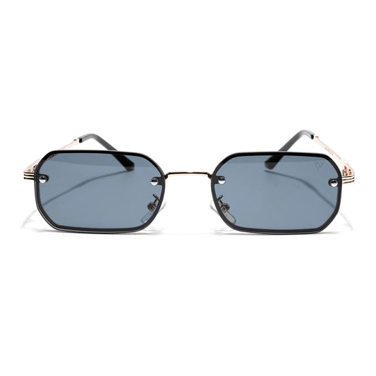 Voyage Black Rectangle Sunglasses