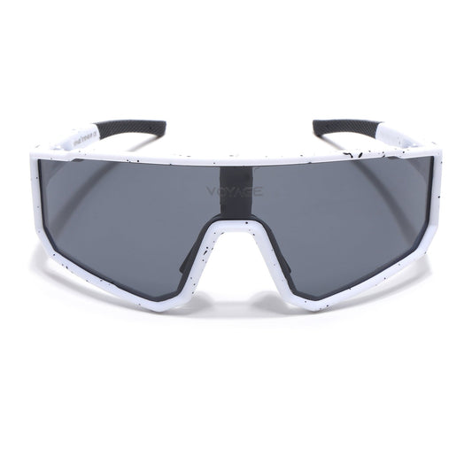 Voyage Drift Polarized Sunglasses (Black Lens | White Frame)