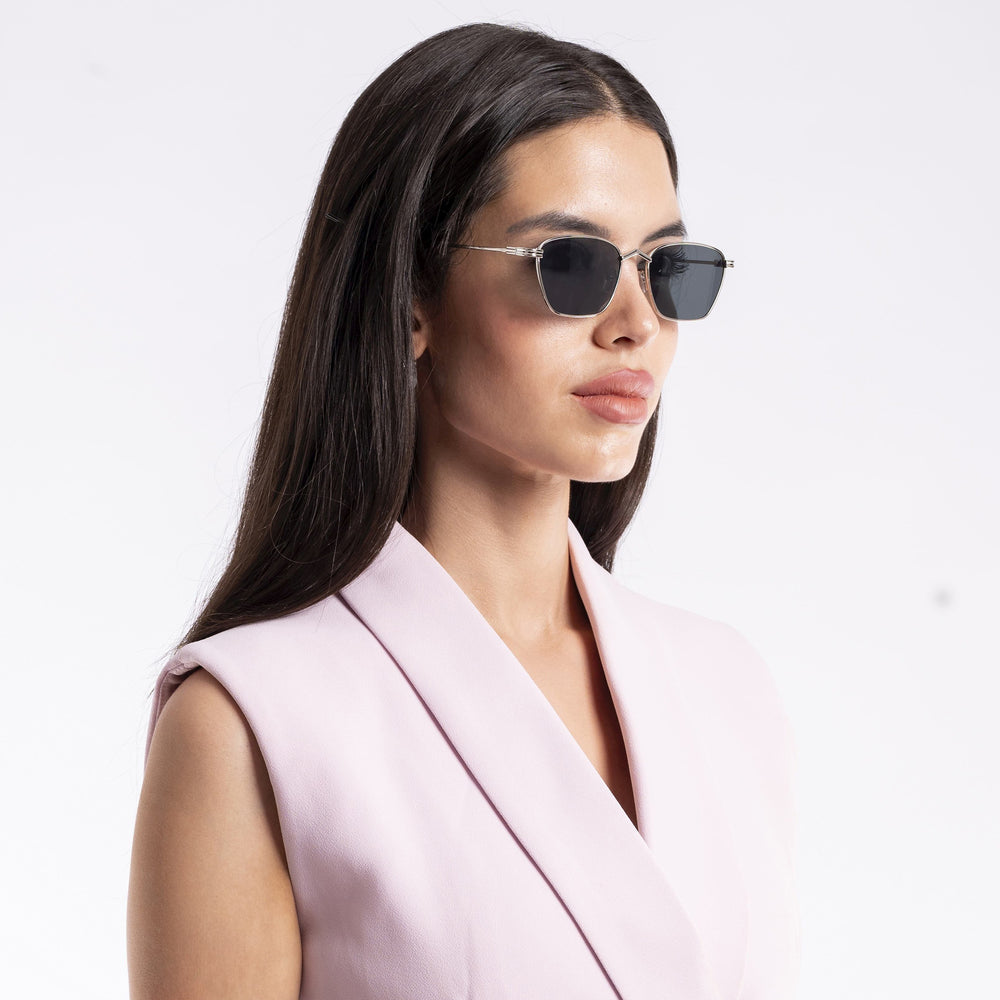 Arrow | Black Silver Retro Sunglasses