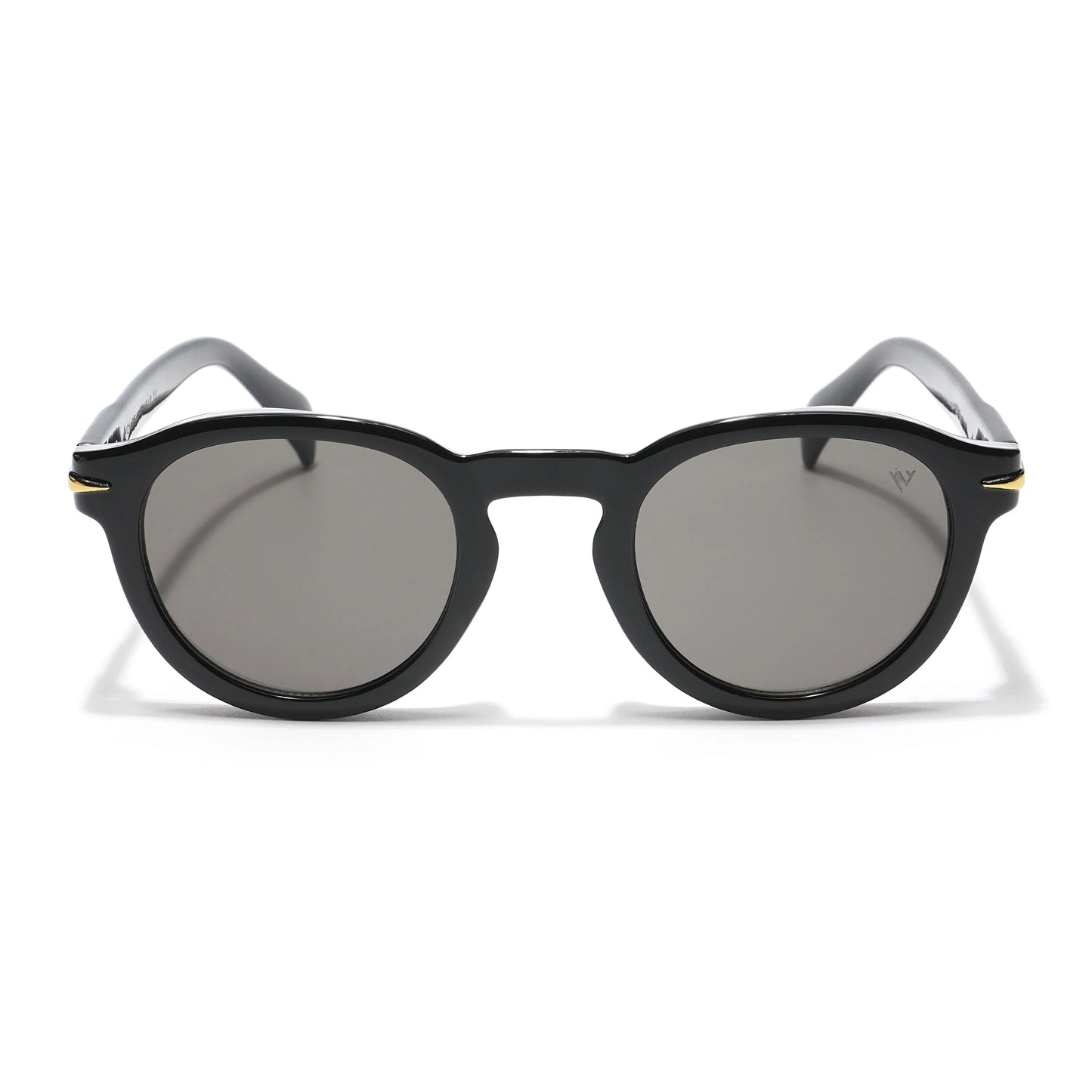 voyage|Vellum | Crystal Round Sunglasses