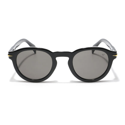 voyage|Vellum | Crystal Round Sunglasses