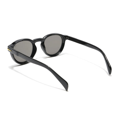 voyage|Vellum | Crystal Round Sunglasses