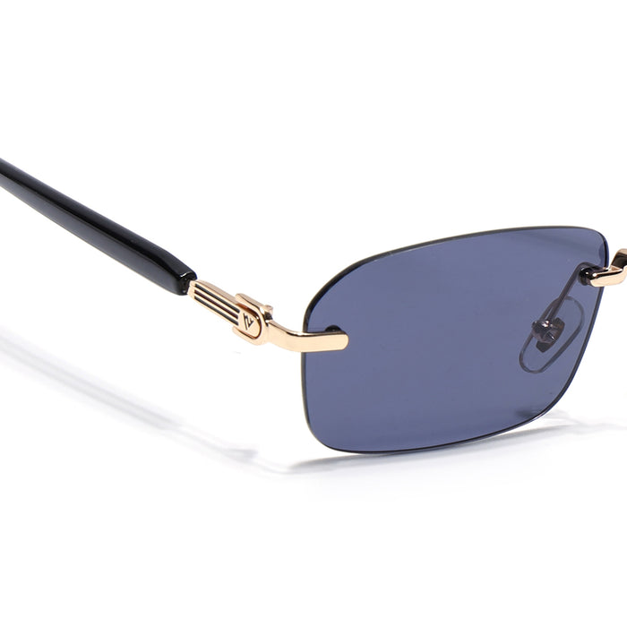 Satan | Emerland Green Rimless Sunglasses | Golden Frame