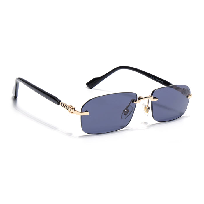 Satan | Emerland Green Rimless Sunglasses | Golden Frame