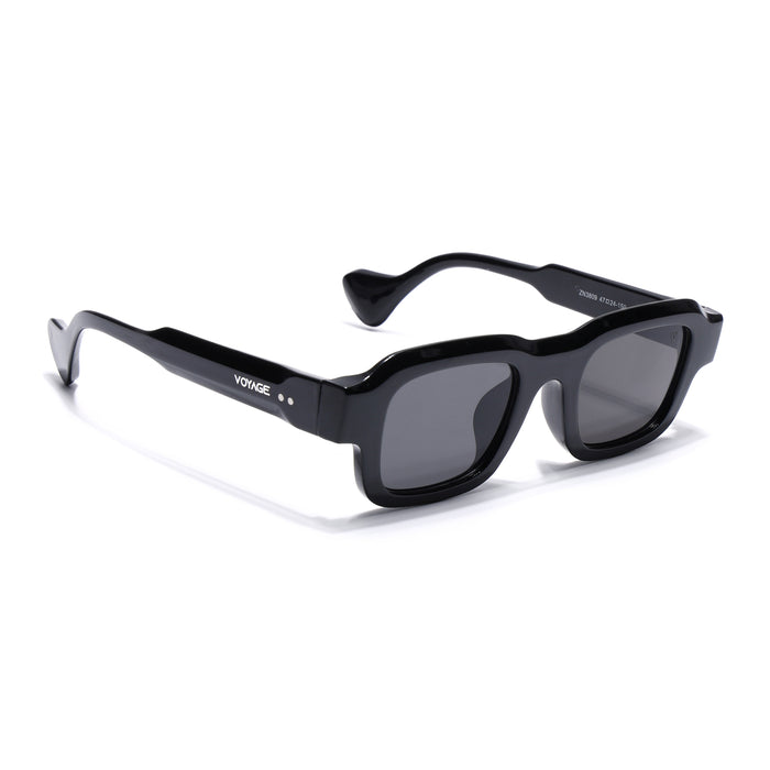 Noir | Black Square Sunglasses for Men & Women