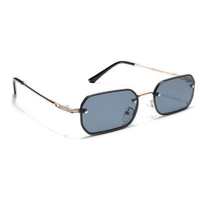 Voyage Black Rectangle Sunglasses