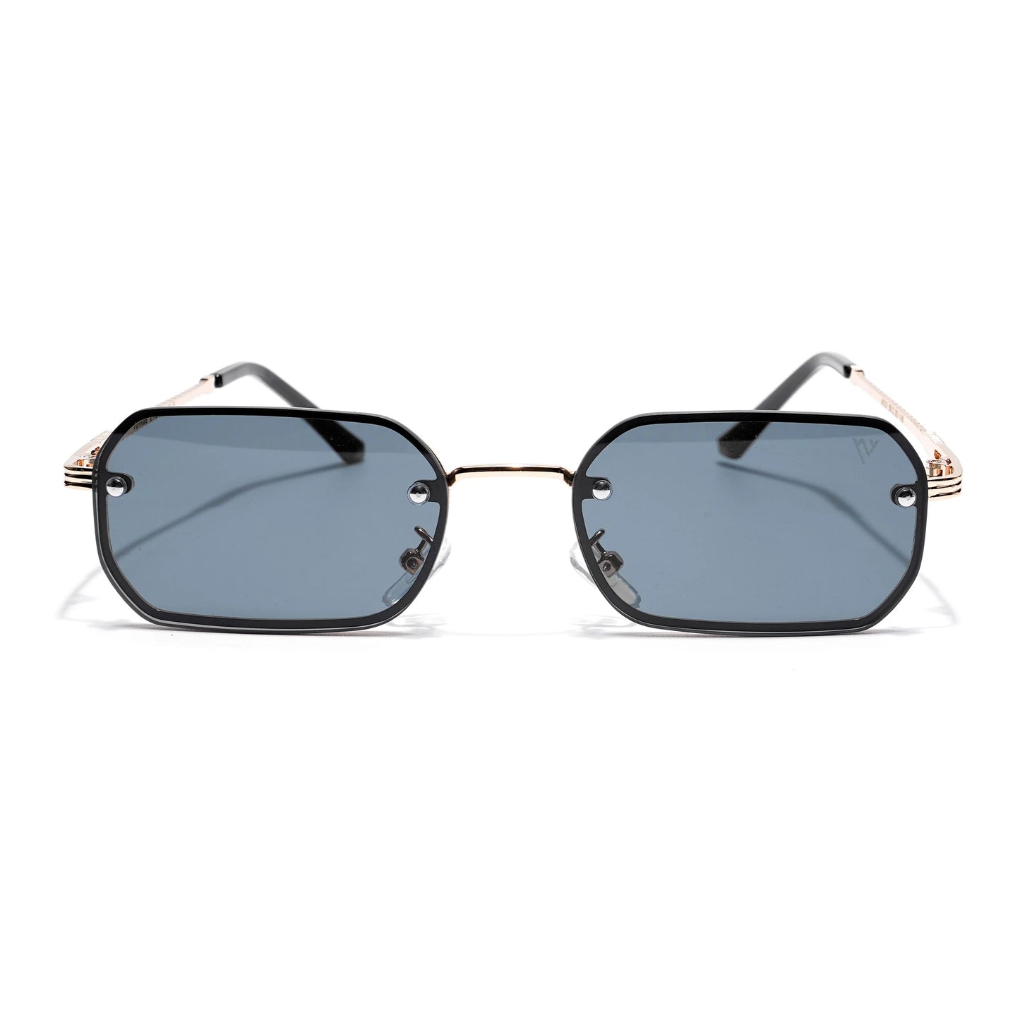 Voyage Black Rectangle Sunglasses