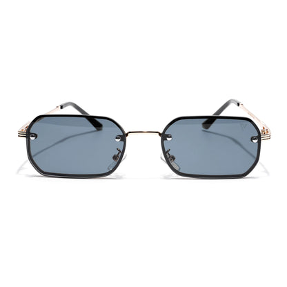 Voyage Black Rectangle Sunglasses