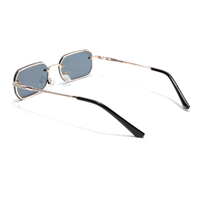 Voyage Black Rectangle Sunglasses