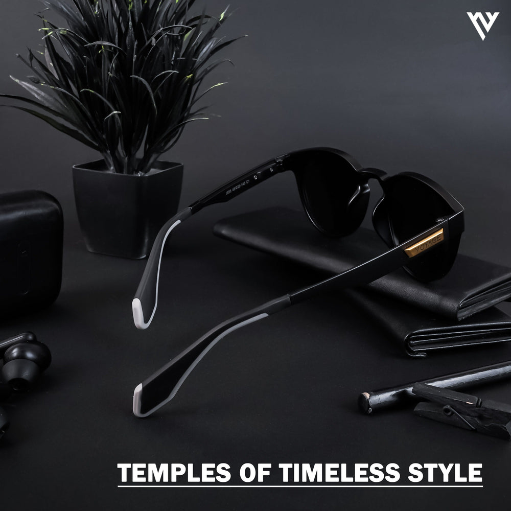 Voyage Active Grey Round Polarized Sunglasses