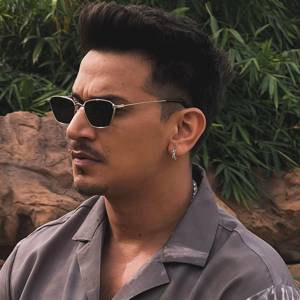 Arrow | Black Silver Retro Sunglasses