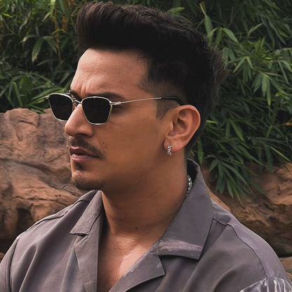 Arrow | Black Silver Retro Sunglasses