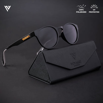 Voyage Active Grey Round Polarized Sunglasses